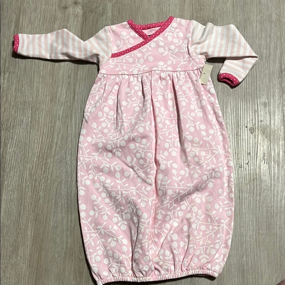 Kushies Pink Floral Kids Pajamas 0-3M